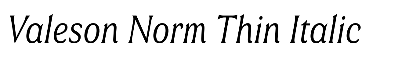 Valeson Norm Thin Italic
