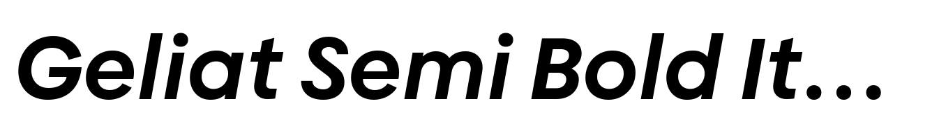 Geliat Semi Bold Italic