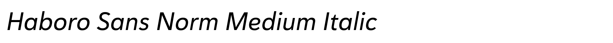 Haboro Sans Norm Medium Italic image