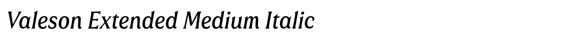 Valeson Extended Medium Italic image
