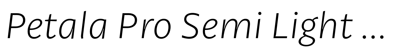 Petala Pro Semi Light Italic