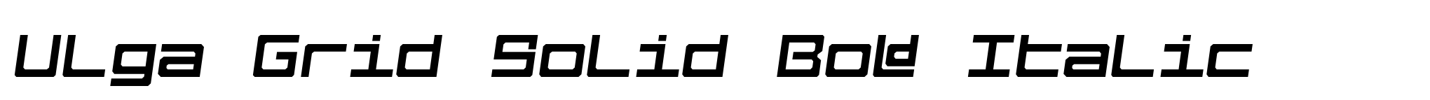 Ulga Grid Solid Bold Italic image
