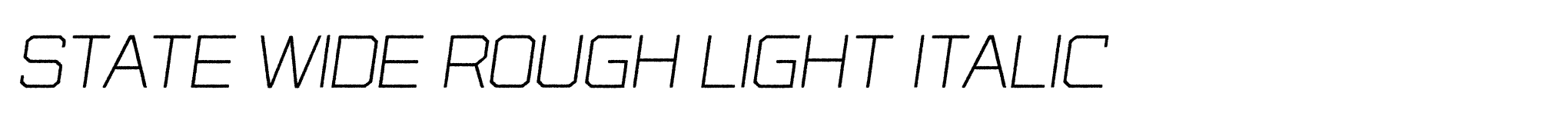 State Wide Rough Light Italic image