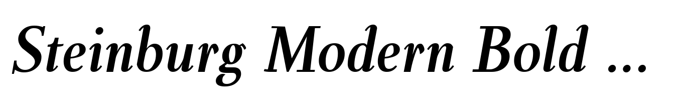 Steinburg Modern Bold Italic