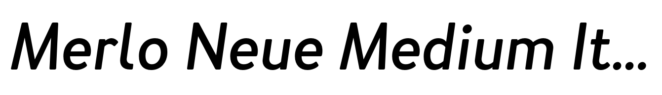 Merlo Neue Medium Italic
