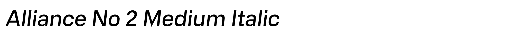 Alliance No 2 Medium Italic image
