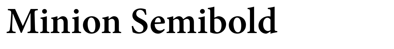 Minion Semibold