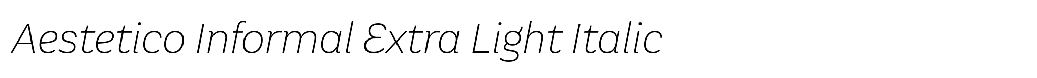 Aestetico Informal Extra Light Italic image