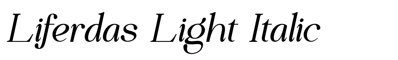 Liferdas Light Italic