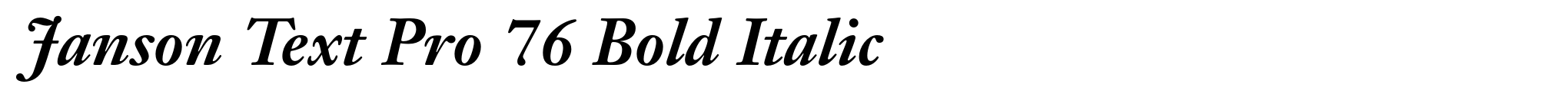 Janson Text Pro 76 Bold Italic image