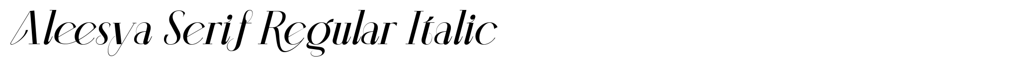 Aleesya Serif Regular Italic image