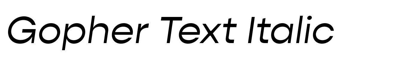 Gopher Text Italic