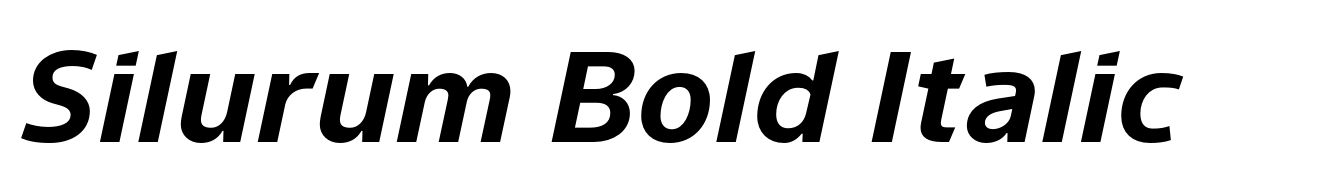 Silurum Bold Italic