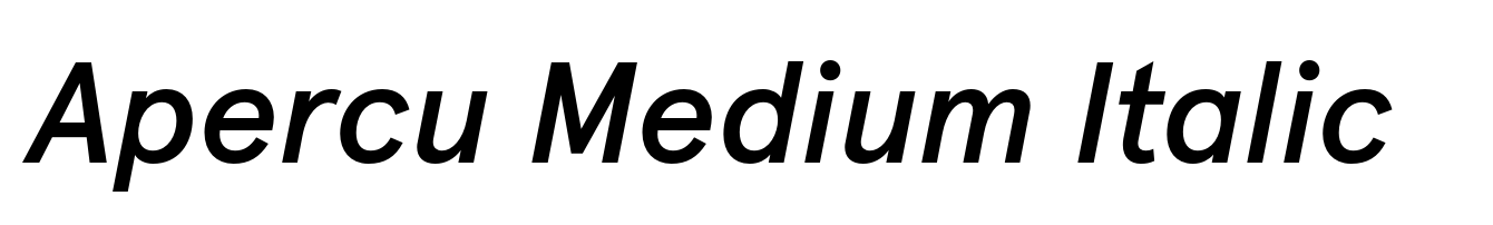 Apercu Medium Italic