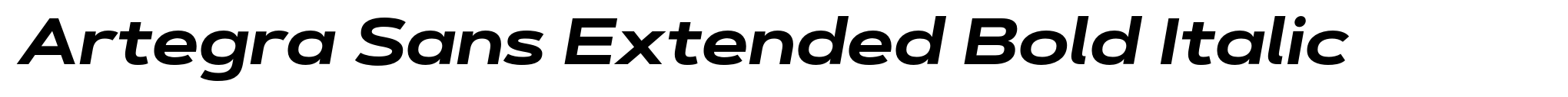 Artegra Sans Extended Bold Italic image