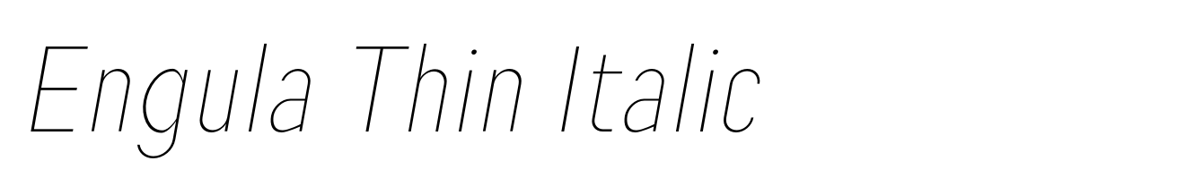 Engula Thin Italic
