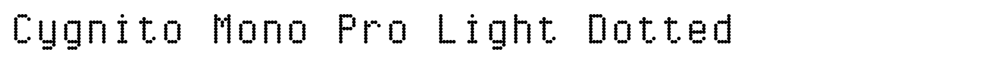 Cygnito Mono Pro Light Dotted image