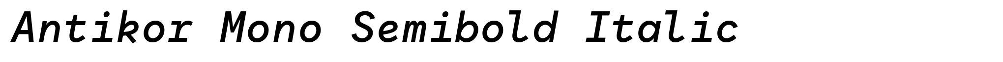 Antikor Mono Semibold Italic image