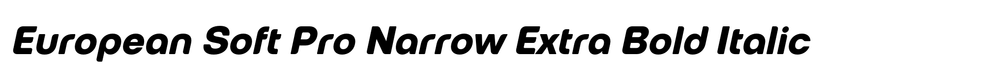 European Soft Pro Narrow Extra Bold Italic image
