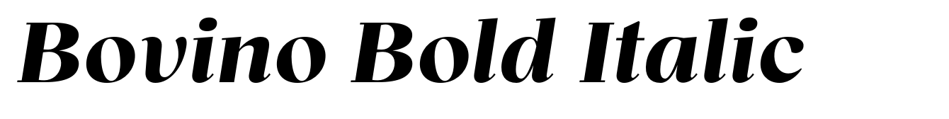 Bovino Bold Italic