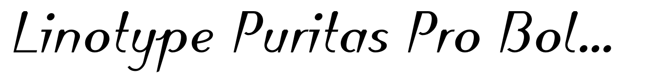 Linotype Puritas Pro Bold Italic