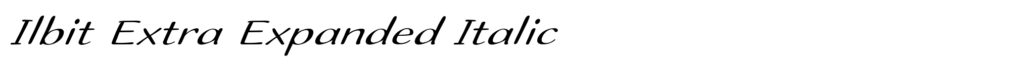 Ilbit Extra Expanded Italic image
