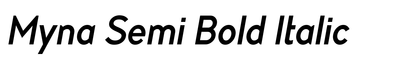 Myna Semi Bold Italic