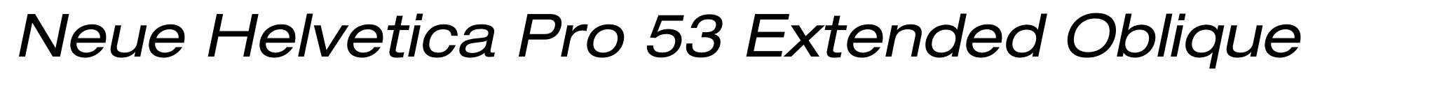 Neue Helvetica Pro 53 Extended Oblique image