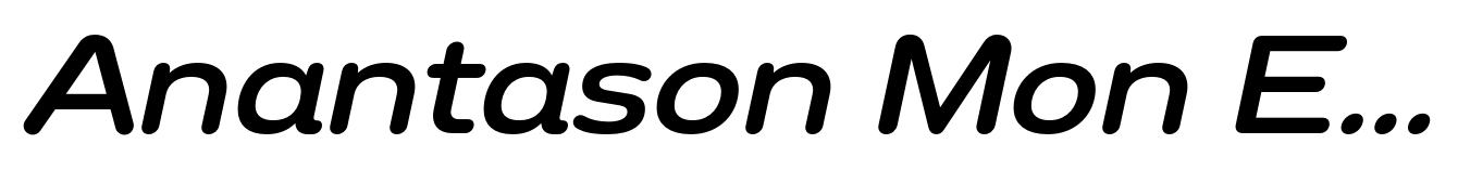 Anantason Mon Extra Expanded Medium Italic