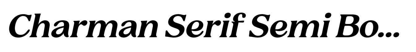 Charman Serif Semi Bold Italic