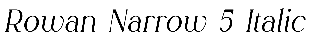 Rowan Narrow 5 Italic