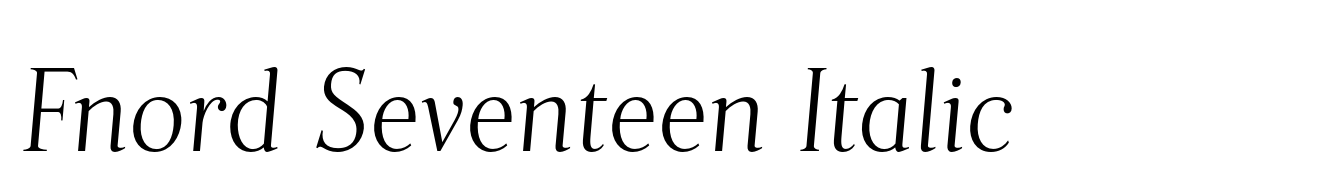 Fnord Seventeen Italic