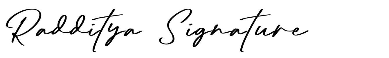 Radditya Signature