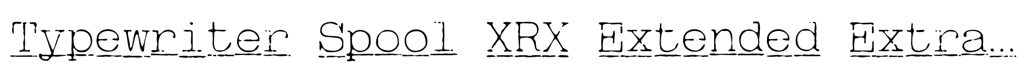 Typewriter Spool XRX Extended Extra Light Italic image