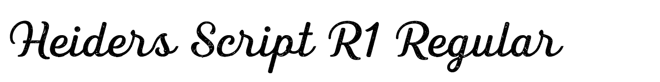 Heiders Script R1 Regular