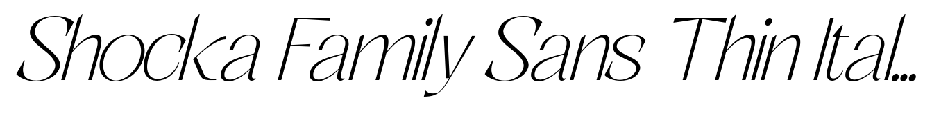 Shocka Family Sans Thin Italic
