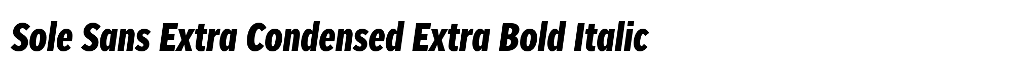 Sole Sans Extra Condensed Extra Bold Italic image