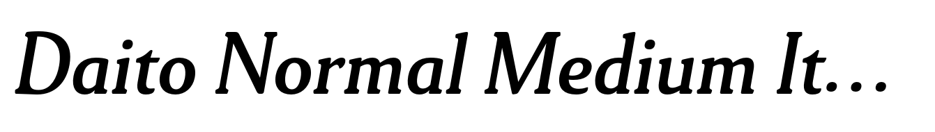 Daito Normal Medium Italic