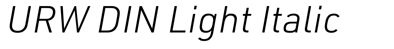 URW DIN Light Italic