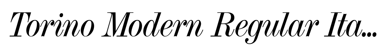 Torino Modern Regular Italic