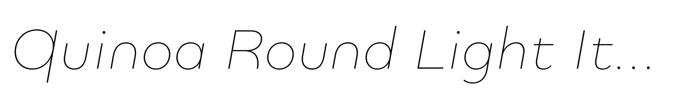 Quinoa Round Light Italic