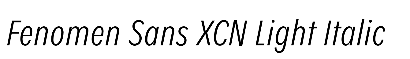 Fenomen Sans XCN Light Italic