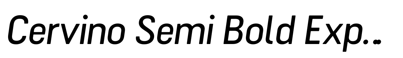Cervino Semi Bold Expanded Italic