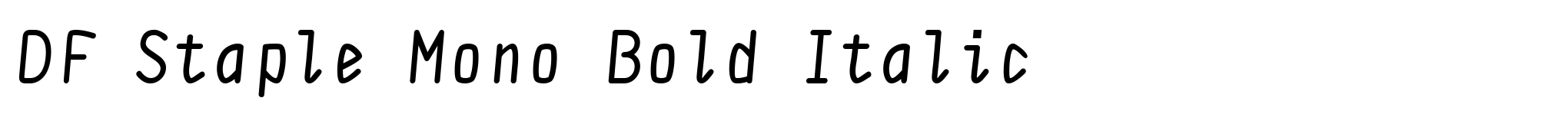 DF Staple Mono Bold Italic image