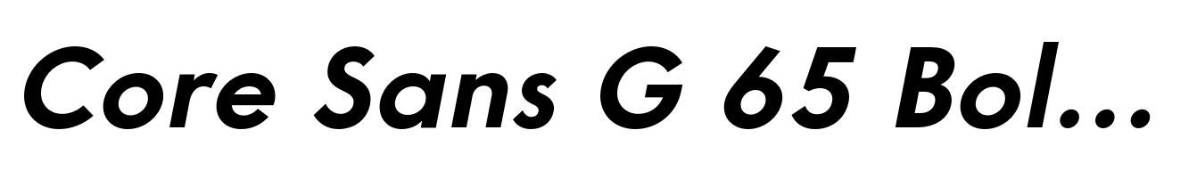 Core Sans G 65 Bold Italic