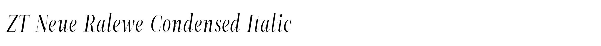 ZT Neue Ralewe Condensed Italic image