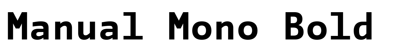 Manual Mono Bold