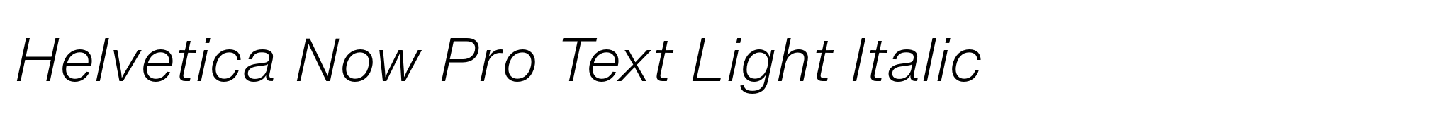 Helvetica Now Pro Text Light Italic image