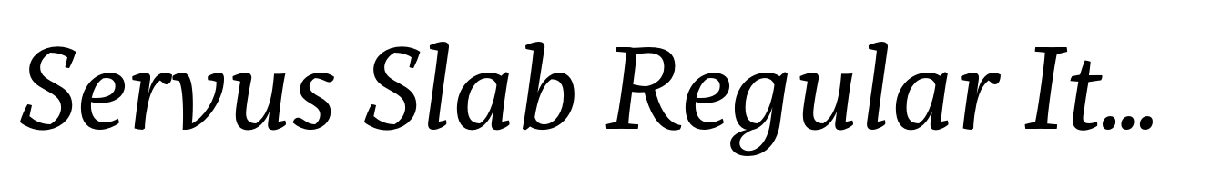 Servus Slab Regular Italic