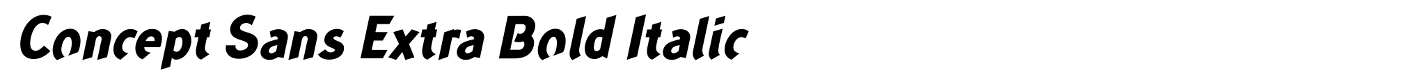 Concept Sans Extra Bold Italic image